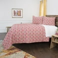 thumbnail image 2 of Rizzy Home Cotton 68"x94" Red Geometric 2 Piece Quilt Set, 2 of 3