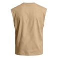 thumbnail image 5 of Men's Sleeveless Crew Neck Muscle Shirt Lightweight Breathable Loose Fit Solid Casual Tank,3XL, 5 of 6
