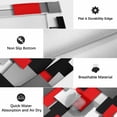 thumbnail image 5 of Red Black Geometric Outdoor Rug 5x8 Ft, Non Slip Washable Area Rug, Modern Abstract Art Block Patio Rugs Carpet Runner, Large Floor Mat for Indoor/Outdoor Deck Porch Camping, 5 of 8