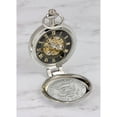 thumbnail image 3 of Proof JFK Half Dollar Coin Pocket Watch with Skeleton Movement, 3 of 6