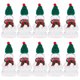 thumbnail image 1 of ColoMX 1 juego de botellas navideñas de botellas de jugo de pan de jengibre botellas de bebidas navideñas con sombreros y bufandas, 1 of 8