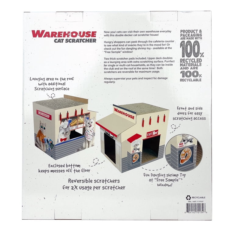 Costco Warehouse Cat Scratcher, Reinforced Cardboard, Spacious