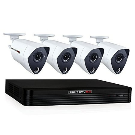 Alert 4 Channel Dvr - Refurbished Night Owl CL-84P2-4K Channel 4K Ultra HD Wired Smart Security DVR with 2 TB Hard Drive and 4X 4K Cameras