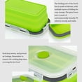 thumbnail image 3 of Redempat 4pieces Silicone Lunch Boxs Space-saving Versatile Microwave And Dishwasher Safe Foldable Bento Red, 3 of 6