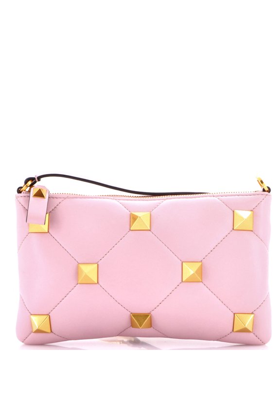 Pre-Owned Roman Stud Zip Pochette Quilted Leather Mini By Rebag