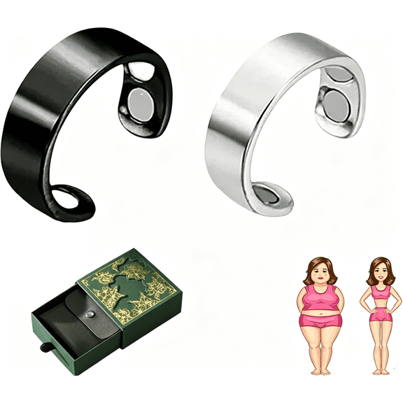 CCCHCY Vayro Magnetic Ring for Women and Men,,Adjustable Open Stainless Steel RingS, Improve Blood Circulation,Balance Sleep