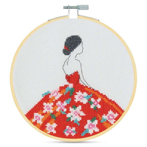 DMC Stitch Kit 6" Diameter-Carmen (14 Count)