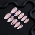 thumbnail image 4 of Uñas postizas adhesivas Octoswave Almond 3D brillantes con rhinestones, 24 piezas, 4 of 8
