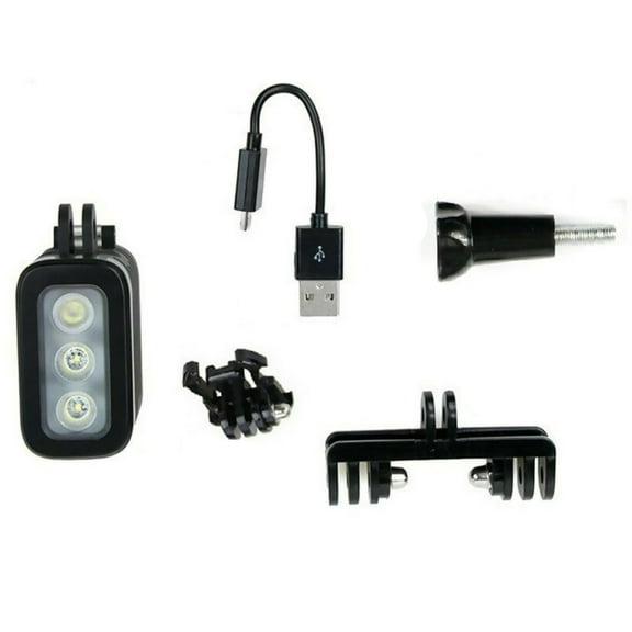 Versatile LED Light for GoPro and Action Cameras Waterproof, Dual Port Tripod, 300 Lumens for Enhanced Footage
