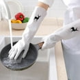 thumbnail image 2 of Guantes de látex para lavar platos, resistentes al agua, para mujer, para cocina, limpieza duradera, tareas domésticas, utensilios para lavar platos, 2 of 5