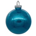 thumbnail image 2 of Vickerman N211012 4 in. Glitter Clear Ball, Turquoise - 6 per Bag, 2 of 3