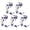 Blue 3, variant on 5 Pcs Cherry Blossom Patches Iron On, Can be Freely Cut, with Transparent Lines, Appliques DIY Trim for Jeans Garment Jacket Backpack Decoration