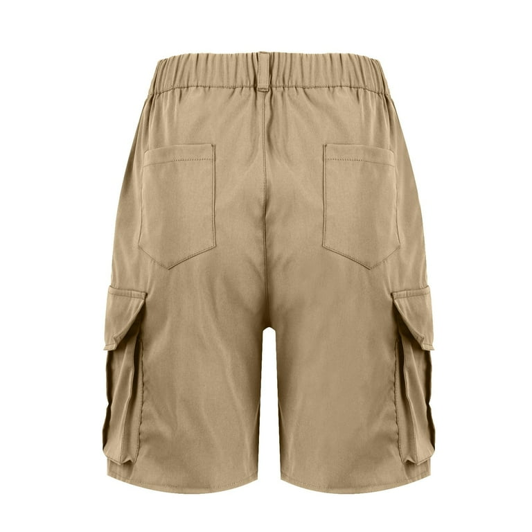 【送料&関税込】MSGM Shorts With Elastic Mohiass Bermuda Shorts for Women Cargo Shorts Knee Length 6