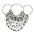 thumbnail image 4 of Cadena corporal con cuentas, joyería de tamaño ajustable, joyería corporal moderna, atuendo sin mangas Negro Blanco, 4 of 8