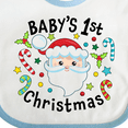 thumbnail image 4 of Inktastic Baby's 1st Christmas Santa with Candy Canes Boys or Girls Baby Bib, 4 of 4