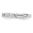 thumbnail image 3 of Solid 14K White Gold Nine Stone Diamond Wedding Band Ring Size 7 (.45 cttw.), 3 of 7