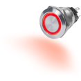 thumbnail image 3 of Blue Sea Push Button Switch 4162-BSS On/Off Switch; 10 Amps; Panel Mount; LED Red Ring; Stainless Steel; Silver Button, 3 of 5
