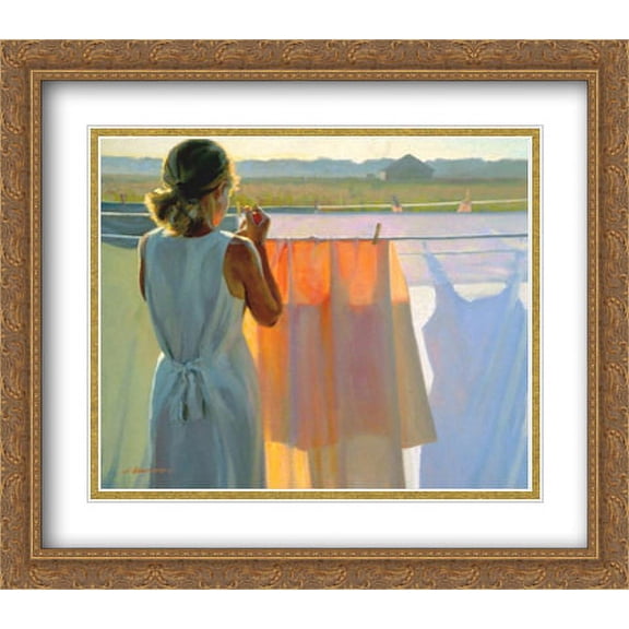 The Color Of Daylight 2x Matted 32x28 Large Gold Ornate Framed Art Print by Larson, Jeffrey T.