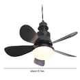 thumbnail image 2 of Ventilador 30W Lámpara LED de techo Lámpara de techo de 3 velocidades Techo de perfil bajo (433) Negro, 2 of 9