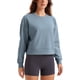 thumbnail image 1 of Sudadera CRZ YOGA SoftAura con cuello redondo y manga larga para mujer, azul, 1 of 4