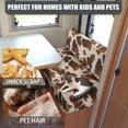 thumbnail image 4 of SCRAWLGOD 6 Pcs RV Dinette Cushion Covers Stretch Camper Cushion Cover Pet Friendly Camper Accessories Decor for Travel Trailer Motorhome, Western Cow Print, 4 of 8