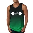 thumbnail image 2 of Agkizg Men's Workout Tank Top Print Stretch Fabric Crew Neck Sleeveless Fitting Gym Shirt, 2 of 4
