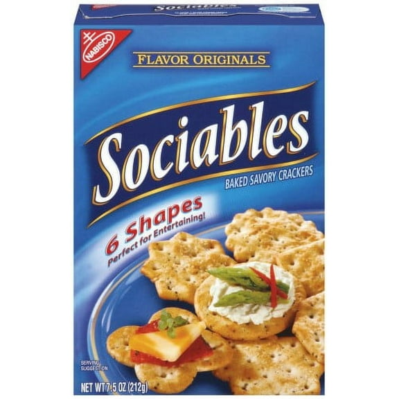 Flavor Originals Sociables Baked Savory Crackers, 7.5 oz