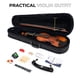 thumbnail image 2 of Vangoa Juego de violín 4/4 de tamaño completo, violín acústico de abeto, kit para principiantes para adultos, estudiantes, niños y adolescentes con estuche rígido, colofonia, reposabrazos, arco, cuerd, 2 of 5