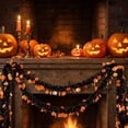 thumbnail image 3 of Halloween Holiday Party Decor Pumpkin Yarn Garland Hanging Prop for Home Outdoor Courtyard Door Wall Mantel Porch Fall Festival Supplies C, 3 of 6