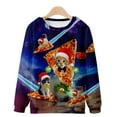 thumbnail image 1 of Chemises de Noël à Manches Longues pour Hommes Mode Décontractée Chandail de Noël Chandail en Molleton Impression 3D Manches Longues Col Rond Chandail Haut Chemisiers Chemises de Noël pour Hommes Manches Longues, 1 of 5