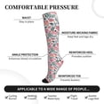 thumbnail image 3 of Bixox Flower Leaves Print Compression Socks,Compression Socks Women & Men Circulation for Medical,Running,Athletic, 3 of 7