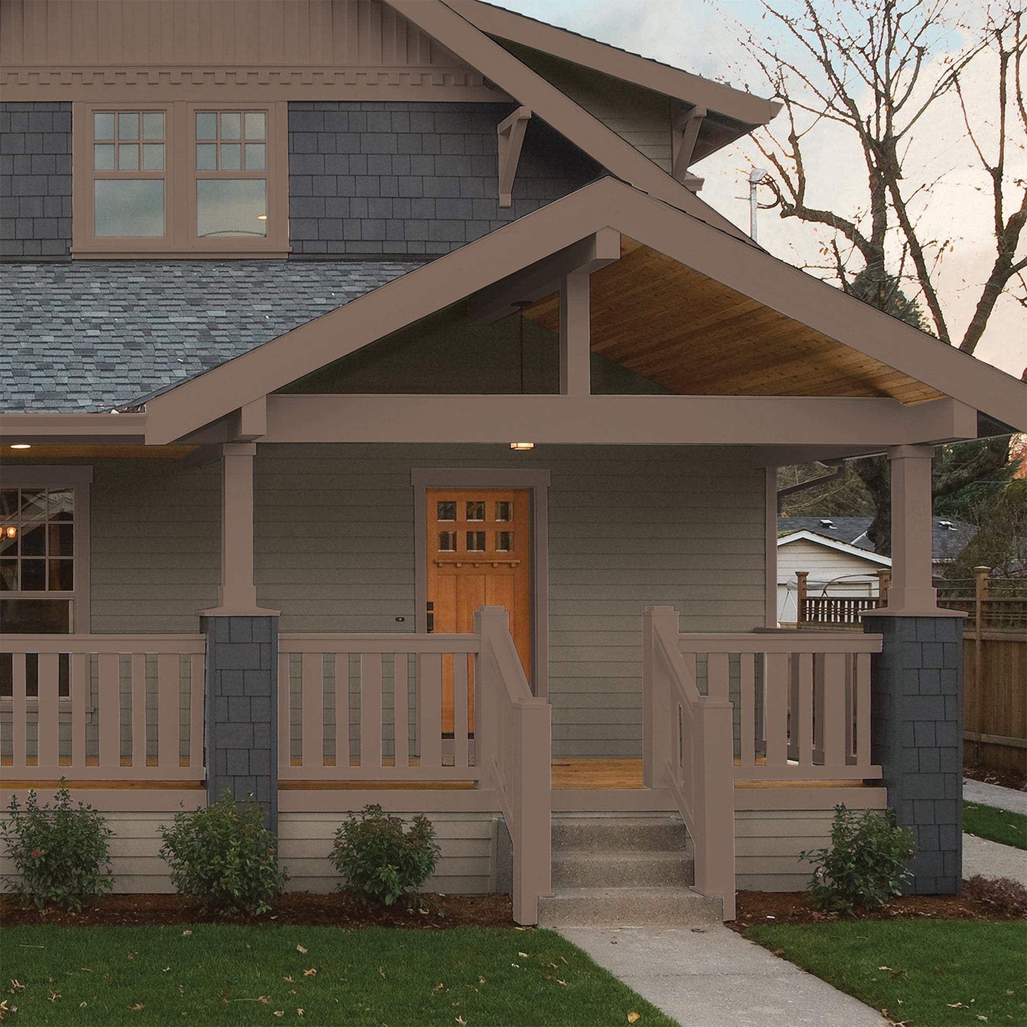 Glidden HEP Warrior / Brown Semi-Gloss Exterior Paint with Primer, 1 Quart