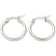 thumbnail image 1 of 12 pares de pendientes de aro de acero inoxidable 201 para mujer, con pasadores de acero inoxidable 304. Pendientes sencillos y elegantes., 1 of 2
