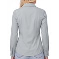thumbnail image 2 of Women Regular‑Fit Long‑Sleeve Button‑Up Office Blouse, Versatile Neutral‑Tone Work and Daily Tops, 2 of 10