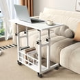 thumbnail image 7 of Adjustable Height Rolling Computer Desk, Small Portable Laptop Table with Wheels, Sit to Stand Workstation for Home Office, Walking Pad Treadmill, 31.5" x 15.75", 7 of 7