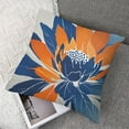 thumbnail image 7 of nygtbtfer Orange Set of 2 Fall Colored Flower Outdoor Decorative Throw Pillows Themed Pillowcases Linen Decor for Sofa White, 7 of 7