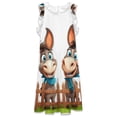 thumbnail image 4 of Cute Donkeys Fence Fun Women's Fashion Casual Dress Summer Stand Up Collar Ruffles Sleeve Dress Elegant Dresses, 4 of 4