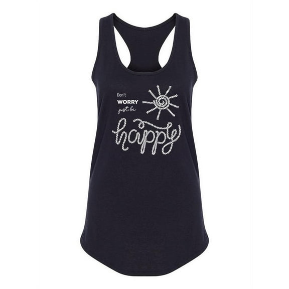 Don't Worry, Just Be Happy Tank Women -Image by Shutterstock, Female x-Small