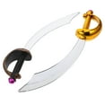 thumbnail image 2 of 2 Pcs Épée de Pirate en PVC Accessoire de Costume pour Enfants Halloween Cosplay Fête Jouet de Jeu de Rôle Lame Courbée Décorations à Thème Pirate, 2 of 6