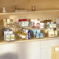 thumbnail image 2 of Delamu 4 Pack Bathroom Organizers and Storage, 2 Tier Clear Under Sink Organizer, Pull Out Medicine Cabinet Organizer, 2 of 7