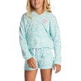 thumbnail image 3 of Billabong Kids' Girls' Youth The Shore Wave Print French Terry Shorts (X-Small, Seafoam), 3 of 5