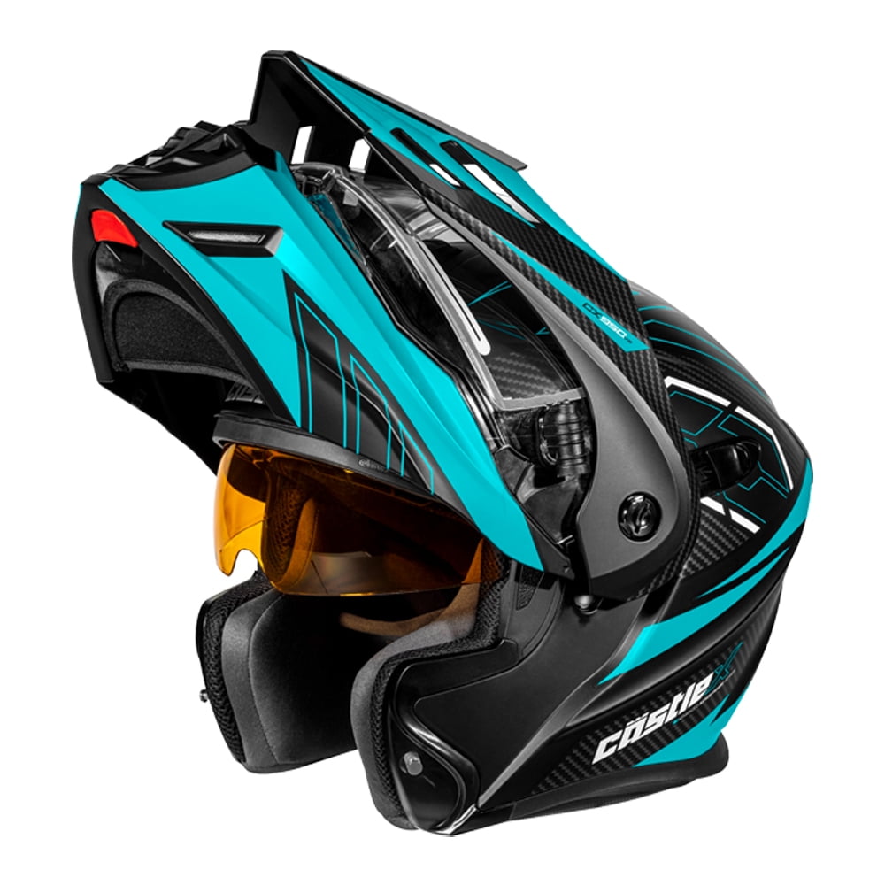 Castle CX950 V2 Fierce Modular Snow Helmet w/Electric Shield Turquoise 3XL