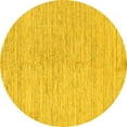 thumbnail image 1 of Ahgly Company Indoor Round Solid Yellow Modern Area Rugs, 8' Round, 1 of 4