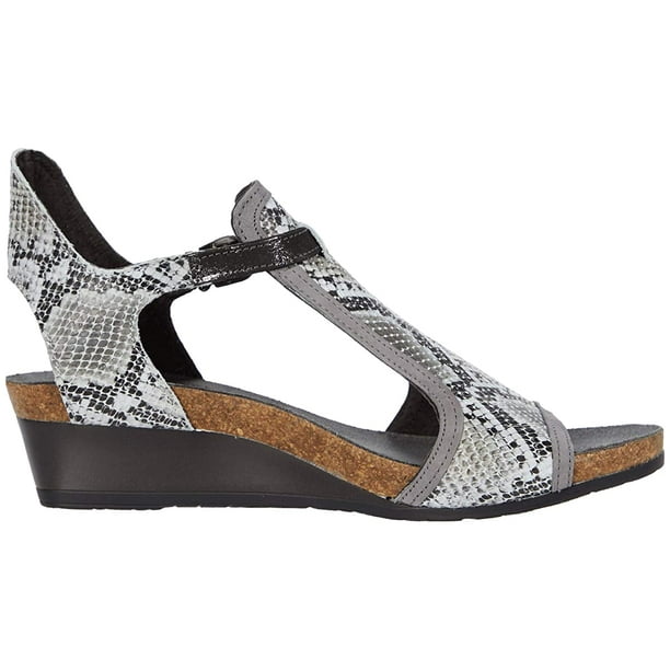 Naot Naot Fiona Gray Cobra Leather Smoke Gray Nubuck Metallic Onyx Leather Walmart Com Walmart Com