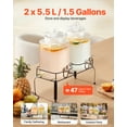 thumbnail image 2 of VEVOR Drink Dispenser 1.5 Gal Beverage Dispenser for Parties Glass with Stand 2PCS, 2 of 9