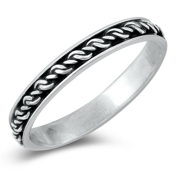 Unique Rope Knot Celtic Ring .925 Sterling Silver Band Jewelry Female Male Unisex Size 10