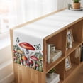 thumbnail image 6 of Red Mushrooms 90 Inch Table Runner, Spring Forest Leaves Butterfly Plants Farmhouse Dresser Scarf Cotton & Linen Tablerunner for Dining/Kitchen Island/Holiday Party Décor 13" x 90", 6 of 9