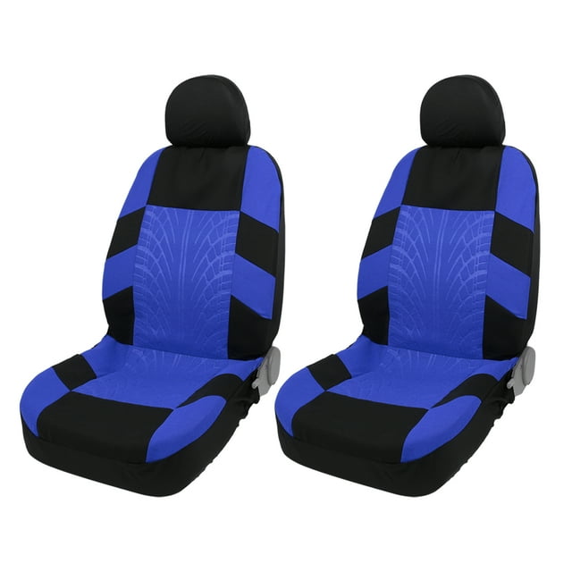 Unique Bargains Universal Front Seat Cover Kit Cloth Fabric Seat Protector Pad for Most Car Auto Truck Blue