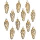 thumbnail image 1 of Adornos Navideños De Cono De Pino De Cristal De Lillian Vernon, Juego De 12 Minidecoraciones Brillantes Para Árboles, Decoración Navideña Para El Hogar, 3 3/4 Pulgadas De Alto, 1 of 1