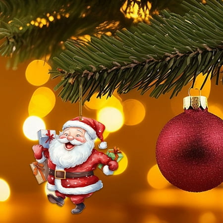 

Cute Santa Decorative Pendant Indoor Decorative Pendant Fun Acrylic Pendant Souvenir Holiday Pendant Gift